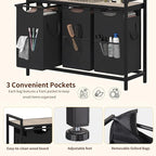 Heybly Laundry Hampers, 3 × 15 Gal (171 L) Laundry Basket with Large Desktop Sorter for Laundry Room organization, Bathroom and Dorm Laundry Bags on Storage Shelf Greige HLH003SG
