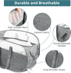 2 Pcs Collapsible Laundry Baskets, Tear Proof Pop Up Hamper With Dual Handles, Durable Foldable Basket, Easy to Carry for Home, Room, Bedroom, Dorm, Travel - Gray