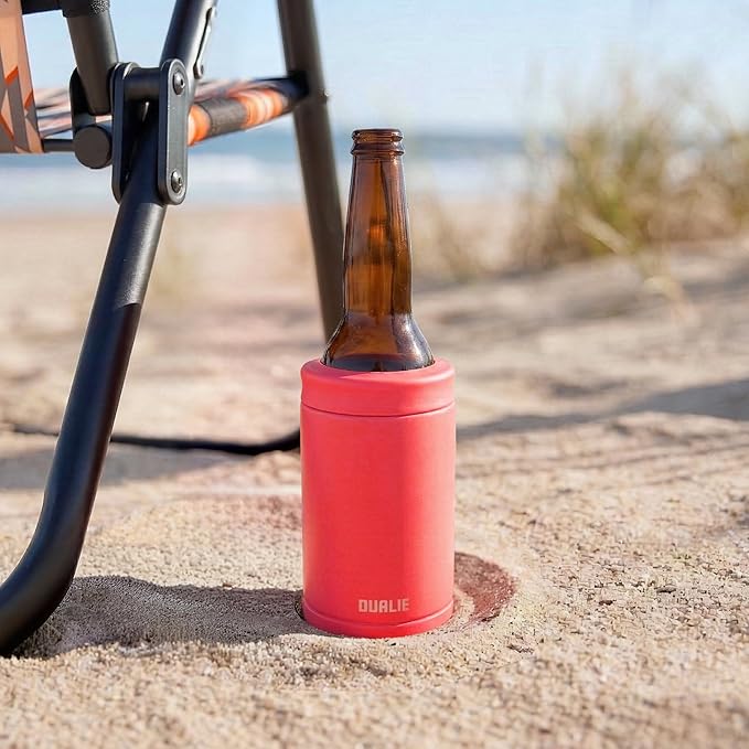 DUALIE 3 in 1 Insulated Can Cooler - 15+ Colors - Universal Size for 12 oz Cans, Slim Cans, and Bottles