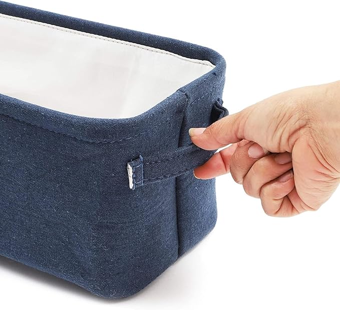 Juvale Jute Toilet Tank Basket - Space-Saving Navy Back-of-Toilet Organizer - Countertop Bathroom Organizer & Bath Tissue Holder - Navy Bathroom Basket for Decor & Organization - Blue, 16" x 6" x 5.5"