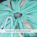 Heavy Duty Laundry Bag with Drawstring and Handle, Extra Large Travel Dirty Clothes Bag for Laundromat and Household, Durable Rip-Stop Laundry Hamper Liner, 28 x 40 Inch by SANFERGE, Turquoise