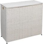 Household Essentials 3 Compartment Laundry Sorter, Wicker Laundry Sorter