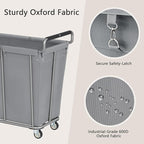 Large Laundry Hamper with Wheels, 360L Rolling Big Laundry Basket for Clothes Storage, Heavy Duty Extra Large Rolling Laundry Cart with Handle, Steel Frame, Waterproof Liner,95.1 Gallons,Grey