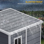 DWVO 5x4ft Resin Outdoor Storage Shed with Floor, Large Waterproof Lockable Storage Shed with Window, Plastic Outside Tool Storage for Garden Backyard Patio Lawn (Gray)