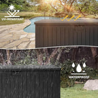 DWVO 230 Gallon Resin Outdoor Storage Box, XXL Double-Wall Waterproof Deck Box with Divider, Doubles as Table or Seating with 1000 lbs Capacity, Lockable (Black)
