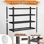 Storage Shelves Heavy Duty 2 PCS, 60"L x 24"W x 60"H Garage Wire Shelving Unit Loads 2640LBS, 4-tier Adjustable Metal Industrial Utility Shelf Rack for Kitchen, Laundry, Pantry, Warehouse, Basement