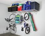 SafeRacks Garage Wall Shelves - 2 Pack Combo Set with 4 Hanging Hooks