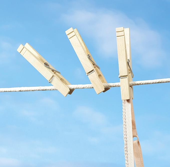 Whitmor Wood Natural Clothespins, S/100,6026-868