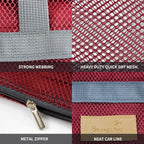 Mesh Shower Caddy Bag Portable Hanging Toiletry and Bath Organizer with Zipper for Travel, Gym, Camping, College Dorms, Beach