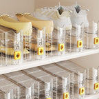 Shoe Slots Organizer for Closet, Shoe Stacker Organizer Double Layer Stack Shoe Rack, Shoe Display Shelf 50% Space Saver Storage Holder for Closet, 24 PACK