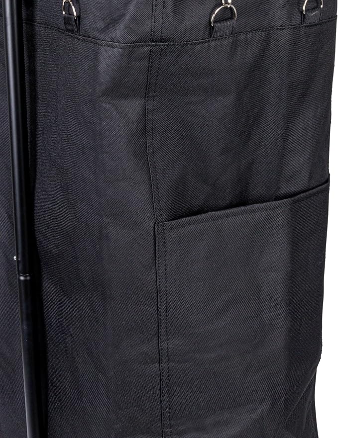 Household Essentials Rolling Laundry Hamper, Black