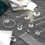 Gatco 5077 Designer II Glass Shelf, Chrome/Wall Mounted 22.50" x 5.85" Tempered/Floating Rectangle Glass Shelf for Bathroom
