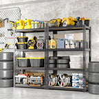 Heavy Duty Garage Storage Shelves, 2000 Lbs Capacity, 4-Tier Adjustable Storage Shelving Unit, 40" L x 20" W x 60" H Metal Shelving Racks for Kitchen Pantry Basement Bathroom Laundry