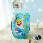 Baby Shark Pop-Up Hamper,Kids Laundry Storage Bin with Durable Carry Handles, 21" x 13.5" x 13.5" Collapsible Organizer