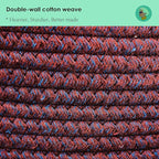 Modern Granny Small Cotton Rope Laundry Basket 16x10 Inch Dual Secure Woven Handle for Living Room Closet Clothes Blanket Organization