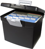 Storex File Storage Box Translucent Storage Lid, Black 1-Pack (61504F01C)