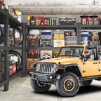 67" W Garage Shelving 4000BS Garage Shelving Heavy Duty Storage Shelves, 3 Tier Metal Shelves, Adjustable Industrial Shelf for Warehouse, Basement, Pantry 63.0" H x 67" W x 19.7" D
