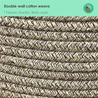 Modern Granny Small Cotton Rope Laundry Basket 16x10 Inch Dual Secure Woven Handle for Living Room Closet Clothes Blanket Organization