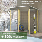 Outsunny 6' x 4' Outdoor Storage Shed, Easy to Assemble, Metal Garden Tool Shed with Lockable Door and Gloves for Backyard Garden Patio Lawn, Light Gray