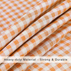 Extra Large Laundry Bag with Drawstring and Handle, Heavy Duty Travel Dirty Clothes Bag for Laundromat and Household, Durable Rip-Stop Laundry Hamper Liner, 28 x 40 Inch, Check Orange