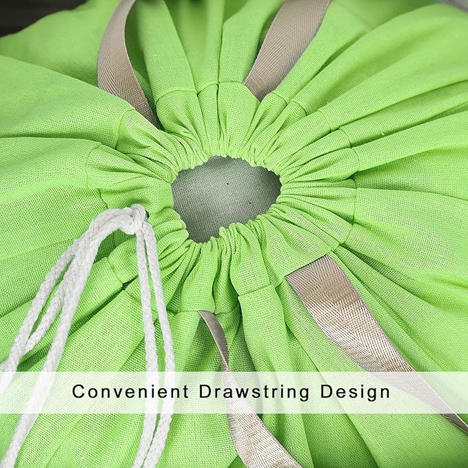 Heavy Duty Laundry Bag with Drawstring and Handle, Extra Large Travel Dirty Clothes Bag for Laundromat and Household, Durable Rip-Stop Laundry Hamper Liner, 28 x 40 Inch, Green
