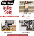 dbest products Stair Climber Laundry Trolley Dolly, Grey Laundry Bag Hamper Basket cart with wheels sorter