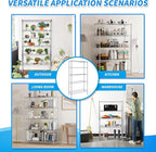 Simple Deluxe 5-Tier Storage Shelves, 35.83" W x 13.98" D x 71.7" H Wire Metal Shelving Unit, 1250 Lbs Loading Capacity, Chrome
