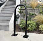Sandbaggy In Ground Bike Rack | U Shaped, Commercial, Outdoor, 1 Loop, Steel | Black, 14.5" x 34" (10)