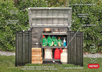 Keter Store-It-Out Prime XL 4.75 x 2.6 Foot Resin Outdoor Storage Shed with Double Doors and Easy Lift Hinges, Perfect for Trash Cans, Garden and Yard Tools, and Pool Toys, Black